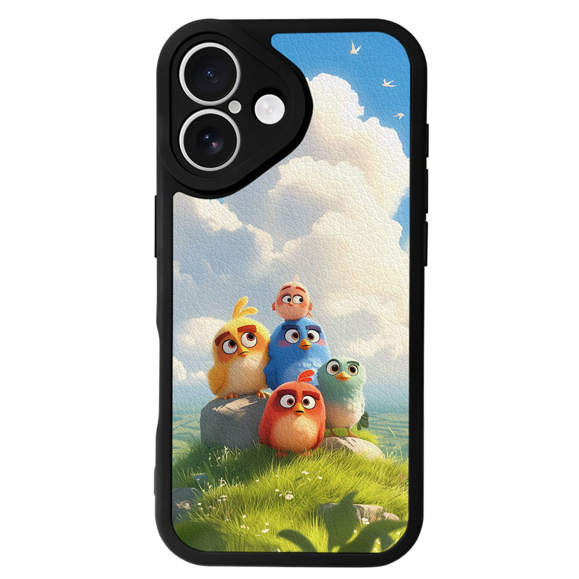 （画像用） Angry Birds アングリーバード 【iPhone 16シリーズ対応】シリコンスマホケース（レザー調） 材質：シリコン